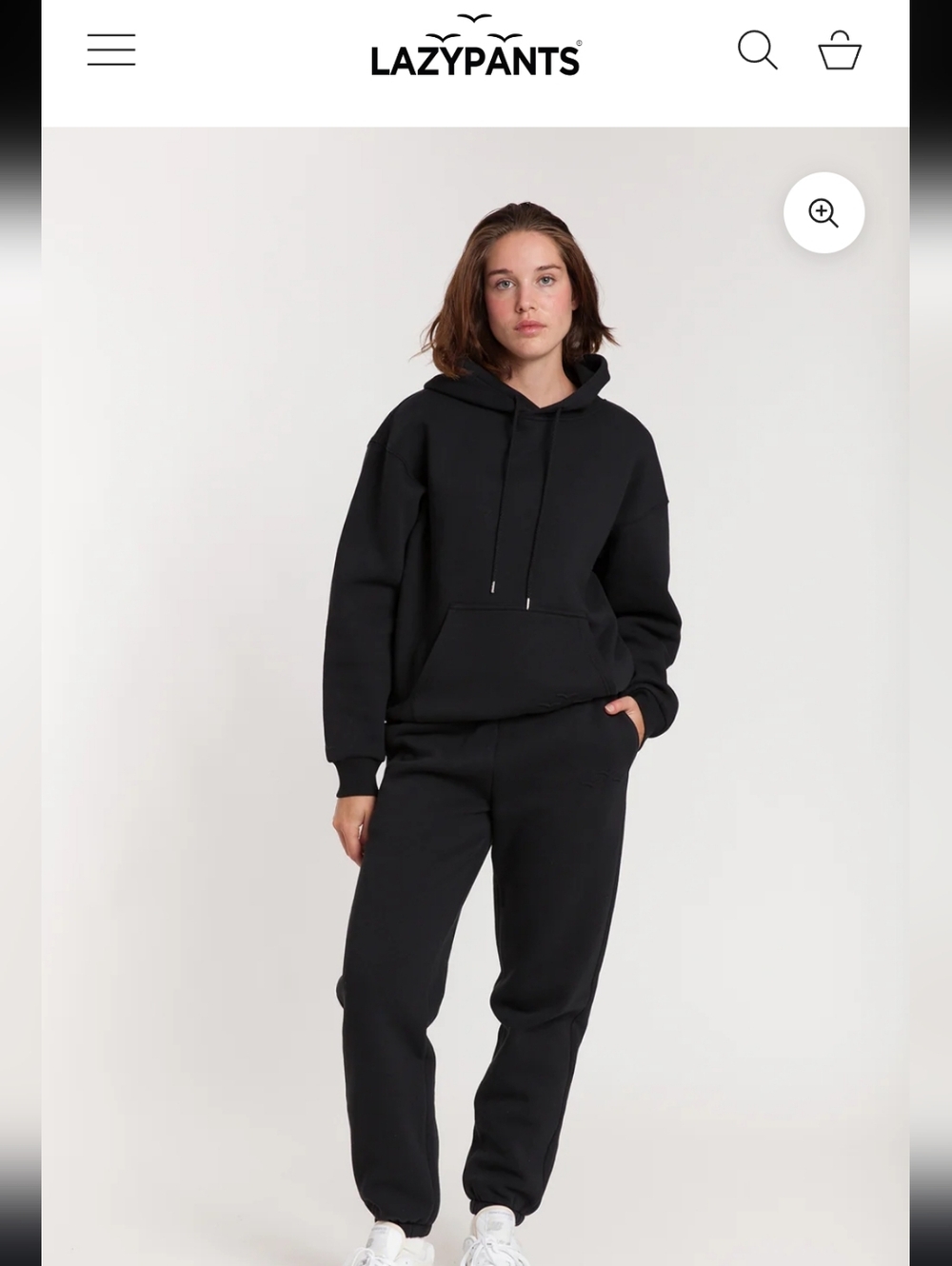 Lazypants Black Hooded Jogger Set — Women's Cozy Track Pants & Hoodie - Picture 14 of 14